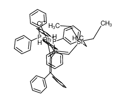 (Z)-双(三苯基膦)氯(4,4-二苯基-1-(三乙基硅基)-1,2,3-丁三烯)铑 结构式