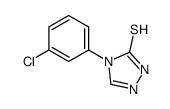 4-(3-氯苯基)-4H-1,2,4-噻唑-3-硫醇 结构式