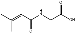 N-(3-甲基-1-氧代-2-丁烯基)氨基乙酸 结构式