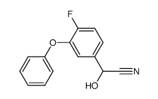 2-(4-氟-3-苯氧基苯基)-2-羟基乙腈 结构式