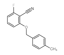 2-氟-6-(4-甲基苄氧基)苄腈 结构式