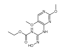 Carbamic acid, N-[[(2,5-dimethoxy-4-pyrimidinyl)imino](hydroxyamino)methyl]-, ethyl ester 结构式
