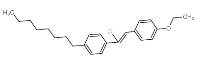 反式-4-辛基-α-氯-4'-乙氧基芪 结构式