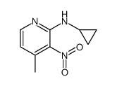 N-环丙基-4-甲基-3-硝基-2-吡啶胺 结构式