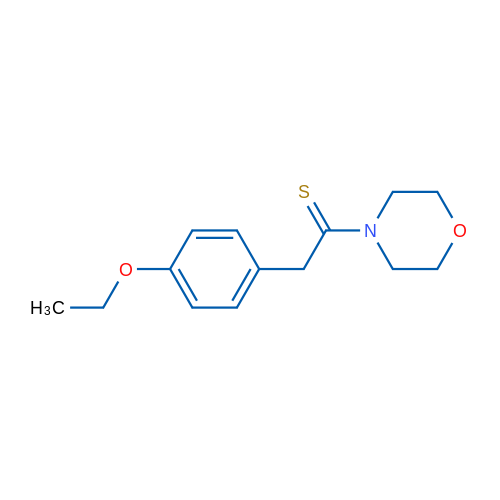 2-(4-ethoxyphenyl)-1-morpholin-4-yl-ethanethione 结构式