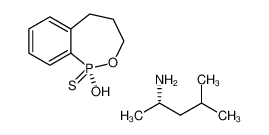 (R)-1-羟基-3,4,5-三羟基苯并[c][1,2]氧杂磷杂环庚三烯 1-硫化物与(S)-4-甲基-2-戊胺的化合物(1:1) 结构式