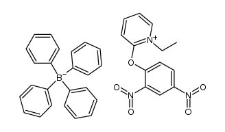 2-(2,4-二硝基苯氧基)-1-乙基吡啶鎓四苯基硼酸盐 结构式