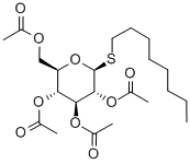 正辛基-2,3,4,6-O-四乙酰基-β-D-1-硫代吡喃葡萄糖苷 结构式