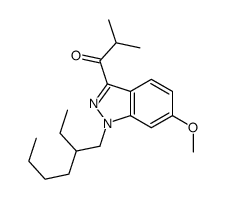 1-[1-(2-乙基己基)-6-甲氧基-1H-吲唑-3-基]-2-甲基-1-丙酮 结构式