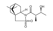 N-((2R,3S)-3-羟基-2-甲基丁酰基)冰片烷-10,2-磺内酰胺 结构式