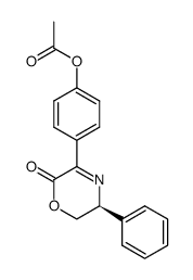 2H-1,4-Oxazin-2-one, 3-[4-(acetyloxy)phenyl]-5,6-dihydro-5-phenyl-, (5S)- 结构式