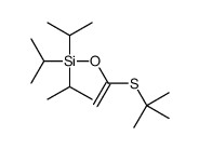 1-叔丁基硫基乙烯氧基-三(异丙基)硅烷 结构式
