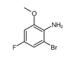 2-溴-4-氟-6-甲氧基苯胺 结构式