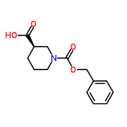 (R)-哌啶-1,3-二羧酸1-苄酯 结构式