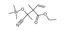 2-(1-氰基-1-三甲基硅氧基乙基)-2-甲基-3-丁烯酸乙酯 结构式