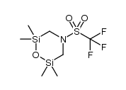 2,2,6,6-四甲基-4-(三氟甲基磺酰基)-1,4,2,6-氧杂氮杂二硅环己烷 结构式