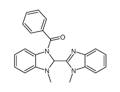 1-methyl-2-(1-methyl-3-benzoyl-1,2-dihydro-2-benzimidazolyl)benzimidazole 结构式