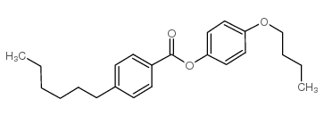 4-正丁氧苯基 4-正苯甲酸己酯 结构式