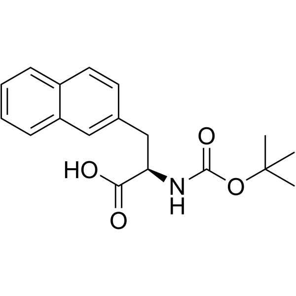 Boc-3-(2-萘基)-D-丙氨酸 结构式