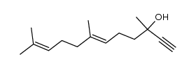 (E)-3,7,11-三甲基-6,10-十二碳二烯-1-炔-3-醇 结构式