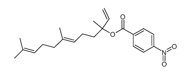 (6E)-3,7,11-三甲基-1,6,10-十二碳三烯-3-醇-3-(4-硝基苯甲酸酯) 结构式