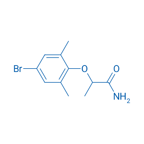 2-(4-溴-2,6-二甲基苯氧基)丙酰胺 结构式