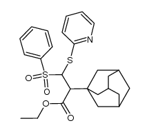 2-(金刚烷-1-基)-3-(苯磺酰基)-3-(吡啶-2-基硫代)丙酸乙酯 结构式