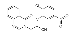 N-(2-氯-5-硝基苯基)-2-(4-氧代喹唑啉-3-基)乙酰胺 结构式