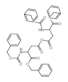L-Asparticacid, N-[(phenylmethoxy)carbonyl]-, bimol. 4,4'-monoanhydride, 1,1'-bis(phenylmethyl)ester (9CI) 结构式