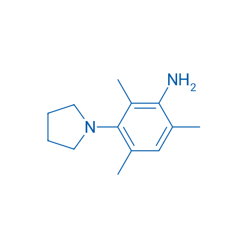N-(3-氨基-2,4,6-三甲基-苯基)-吡咯烷 结构式