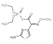 O,O-二乙基磷-(Z)-2-(2-氨基噻唑-4-基)-2-甲氧基亚氨基乙酸酯 结构式