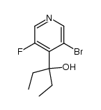 3-溴-α,α-二乙基-5-氟-4-吡啶甲醇 结构式