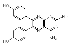 4-(2,4-二氨基-7-(4-羟基苯基)蝶啶-6-基)苯酚 结构式