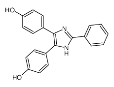 4-[4-(4-羟苯基)-2-苯基-1H-咪唑-5-基]苯酚 结构式