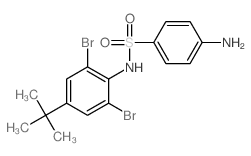 4-氨基-N-(2,6-二溴-4-叔丁基苯基)苯磺酰胺 结构式