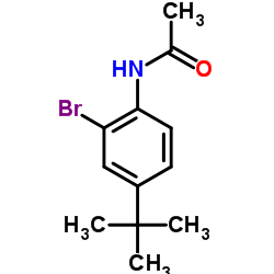 2-溴-4-叔丁基乙酰苯胺 结构式