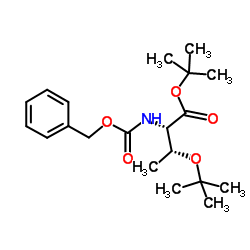 O-叔丁基-N-[(苯基甲氧基)羰基]-L-苏氨酸叔丁酯 结构式