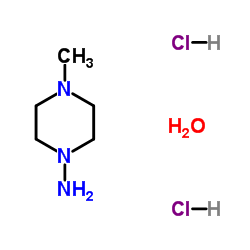 1-氨基-4-甲基哌嗪二盐酸盐一水合物 结构式
