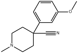 4-氰基-4-(3-甲氧苯基)-1-甲基哌啶 结构式
