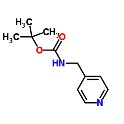 4-(叔丁氧羰基氨基甲基)吡啶 结构式