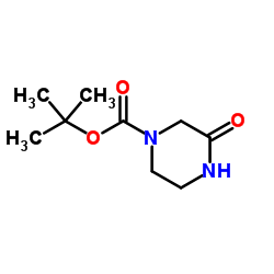 3-氧代-1-哌嗪羧酸叔丁酯 结构式