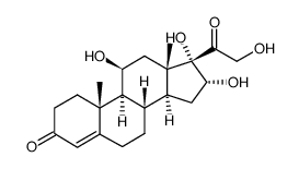 16α-羟基皮质醇 结构式