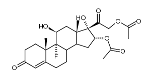 9-氟-11β,16β,17,21-四羟基孕甾-4-烯-3,20-二酮 16,21-二乙酸酯 结构式