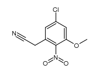 2-(5-氯-3-甲氧基-2-硝基苯基)乙腈 结构式