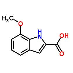 7-甲氧基吲哚-2-羧酸 结构式