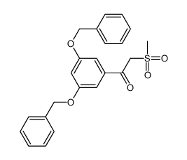 1-[3,5-二(苄氧基)苯基]-2-(甲磺酰基)乙酮 结构式