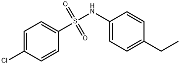 4-氯-N-(4-乙基苯基)苯磺酰胺 结构式