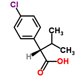 (S)-2-(4-氯苯基)-3-甲基丁酸 结构式
