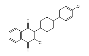 2-氯-3-(4-(4-氯苯基)环己基)萘-1,4-二酮 结构式