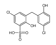 5-氯-3-[(5-氯-2-羟基苯基)甲基]-2-羟基苯磺酸 结构式